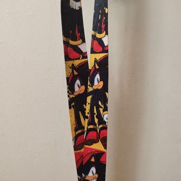Shadow The Hedgehog Cloth Lanyard With Metal Clasp Official Sega Collectible - Picture 1 of 3